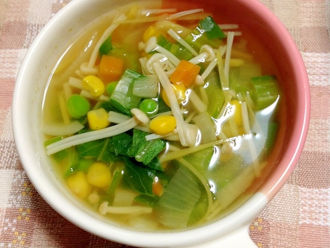 生姜でポカポカ野菜スープ